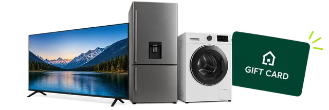Televisor, refrigerador, lavadora y Gift Card